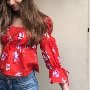 Free People Floral Top